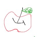 うさぎ の絵: りんご