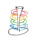 はちわれ の絵: わなげ