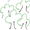 はちわれ の絵: もり