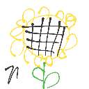 もも の絵: ひまわり