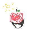 わずなり の絵: りんご