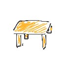 りょう の絵: つくえ