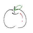 はさん の絵: りんご