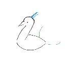 だちょ の絵: くじゃく