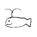 しん の絵: くじら