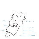 だちょ の絵: らっこ