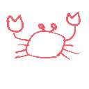 りり の絵: かに