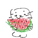 にゃちん🤫 の絵: すいか
