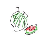 りりちゃん の絵: すいか