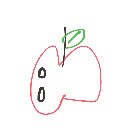 ぎょうざ の絵: りんご