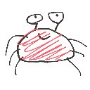 めい の絵: かに