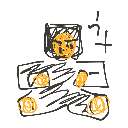 ハサミではさみこむ の絵: ごりら