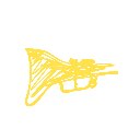 ? の絵: らっぱ