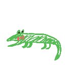田中正造のおばあちゃん の絵: わに