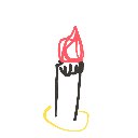 さり の絵: ろうそく