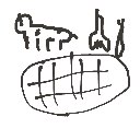 たくあん侍 の絵: にく