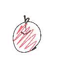 みんみん の絵: りんご