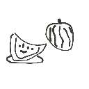 しらとり の絵: すいか