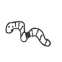 たつおき の絵: みみず