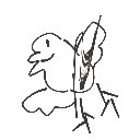 うんこ の絵: とり