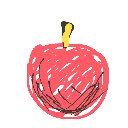 さら の絵: りんご