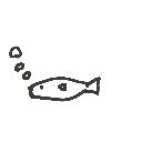 りく の絵: めだか