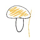 とり の絵: しいたけ