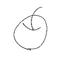とり の絵: りんご