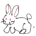 あひゃ の絵: しろうさぎ