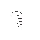 ちあぽんたん の絵: おばあちゃんのゆび