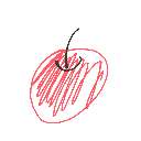 お、おう の絵: りんご