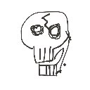 おかか の絵: ずがいこつ