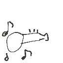 やったー の絵: らっぱ