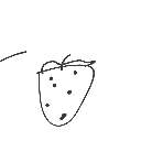 とり の絵: いちご