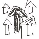ともや の絵: やじるし