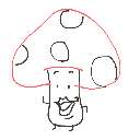 まろ太 の絵: きのこ