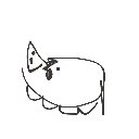 森のうさぎ の絵: さい