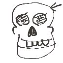 かな の絵: ずがいこつ