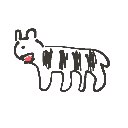 くま の絵: しまうま