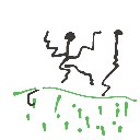 くいつくし の絵: くねくね