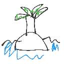ひびき の絵: しま
