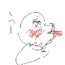 にゃちん🤫 の絵: びんた