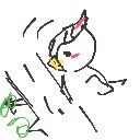 すす の絵: きつつき
