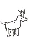 ゆうたん の絵: しか