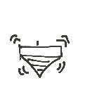 黒ずくめのじらい の絵: こま