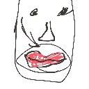 りおお の絵: くちびる