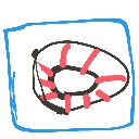 カピバラ愛好家 の絵: うきわ