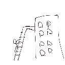 りゅー の絵: はしご