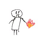 ほのか の絵: やけど