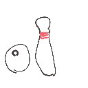りこ の絵: ぼーりんぐ